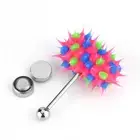 Vibrating Tongue Ring Stud Barbell Stainless Steel Body Piercing Jewelry (6 FTD