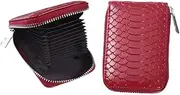 [TOGEVAL] Snake Pattern Card Holder Key Bag Men Small Change Purse Wallet Man Belt Pouch Chain Pocket Leather Holder