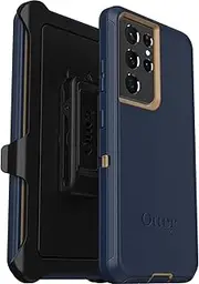 [Otterbox] Galaxy S21 Ultra 5G (Only) - Defender Series Screenless Edition Case - Blue Suede Shoes - Holster Clip Included - Non-Retail Packaging