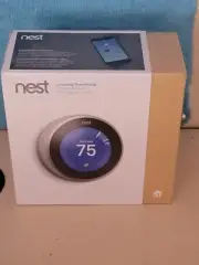 Google Nest Learning Thermostat Wi-Fi Thermostat Stainless Steel 3rd Gen New NIB