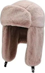 [WITHMOONS] Trapper Russian Hat - Winter Fluffy Trooper Ski Ear Flap Cap - Soft Aviator Hats YZT0238