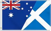 Large 3×5 FT Scotland Australia Friendship Flag, Big Scottish Australian 150D National 2 in 1 Outdoor Banner,DecorGarden with Brass Gromment
