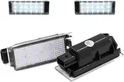 DEMULAX LED License Plate Light Number Lamps, for Renault, for Clio 3 4 Megane 2 3 CC Trafic 3 2 3 Kangoo 2 Twingo 2 3 Kadjar Laguna 3 Car Number Plate Light(NO Connection Line)