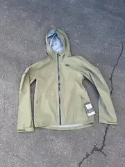 Outdoor Research Stratoburst Stretch Rain Jacket Ranger Green Medium