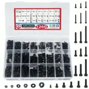 1260 Piece Carbon Steel Metric Bolts and Nuts Kit, Grade 12.9 Hex Socket Head...