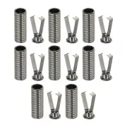 Shoelace Tips, 16Pcs Shoelace Head Tips for Shoes String, Dark Grey Style C