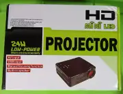 HD Mini LED Projector 24W AV/USB Input Low Power Built in Speaker Manual Focus