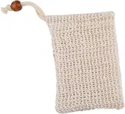 Healeved Sisal Soap Holder Reusable Soap Bag Net Exfoliating Pouch for Handmade