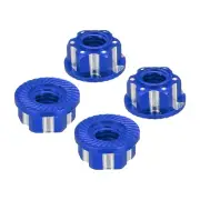 Hexagonal Nuts Aluminum M4 RC Wheel Hex Nuts for 1/10 RC Model Car 4PCS(Blue)