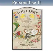 Birds of the Bush Personalised Welcome Sign