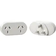 KORJO KAUKDA Dual Aust. To Single Uk Travel Adaptor Dual Australian Sockets To European Plug