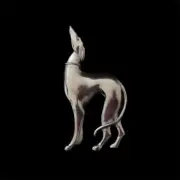 Greyhound Brooch - Whippet Pin - Galgo Lurcher Hound - Silhouette - Jewelry