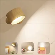 CLORA LED Wall Sconce Reading Lights Wall Fixture Lamp Wall Mounted Home Decor Wood Color