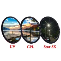 在飛比找蝦皮商城精選優惠-KnightX 3合1 UV保護鏡+CPL偏振濾光鏡+星芒濾