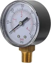 1 Set Pool Filter Pressure Gauge Compact and Lightweight Water Pressure Gauge for Swimming Pools Aquariums and Parks Durable Construction