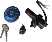 Ignition Barrel Key Switch for YBR 125 YB 125 YB125 YBR125 2002-2013 Motorcycle Scooter Ignition Switch Lock Fuel Gas Cap Lock Key Set Motor Ignition Key Switches(YBR125)