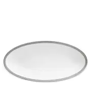 L'Objet Soie Tresse Platinum Oval Platter, Small