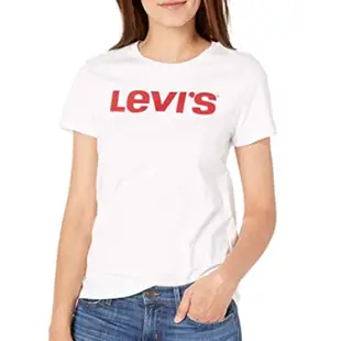 Levi's 短袖T恤 女裝 LOGO款 T恤 短袖 短T-Shirt 素T 圓領上衣 L10472 白色(現貨)▶指定Outlet商品5折起☆現貨