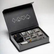 LUCIUS Whiskey Stones Set 6 Pack Stainless Steel Whiskey Chilling Rocks Metal...