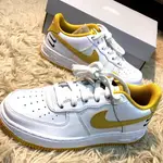 NIKE AIR FORCE 1 白黃 雙鉤 女款 板鞋 休閒鞋 運動鞋 DH2947-100