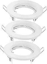 Gadpiparty 3Pcs Lighting Trim for Sturdy Fixture Frame with Elegant Design Easy Installation Compatible with Various Bulbs Modern Aesthetic for Home Office