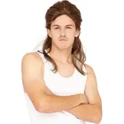 Deluxe Brown Mullet Wig