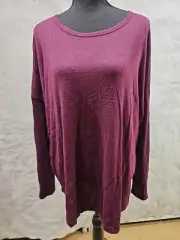 nwt womens buffalo david bitton Long Sleeve Purple W/ Black Fleck shirt Size XXL