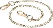 [STKARCV] Hip Hop Metal Pants Waist Chain Men Women Star Pendant Keychain Big Lock up Jeans Youth Girl Trendy Jewelry(Gold 53cm)