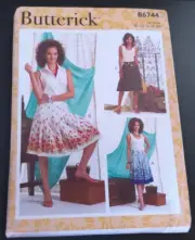 Butterick Pattern B6744 Ms Skirts - Pleated or Flared w/Variations Sz 14-22