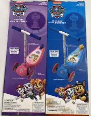 Nickelodeon Paw Patrol 3-Wheel Kick Scooter For Boy/Girl - Ages 3+ Set Of 2 NIB