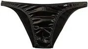 La-pomme(ラ ポーム) La Paume 622041 Men's Bikini Panties, Metallic Fabric, Front and Half Seam, Simple Design, Half-Back Bikini, Made in Japan