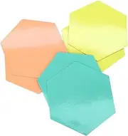i-Scream Thinking Board - Set of 6 Hexagon-Shaped Magnetic Boards in 3 Colors, Dry-Erase, for School Classrooms, Kitchens, and Offices, Home Decoration and scheduling, 7.9 x 6.8 inch