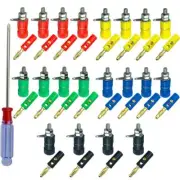 QitinDasen 20 Pairs 4 mm Banana Plug Socket Connectors Gold Plated Banana Plu...