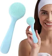 Silicone Face Scrubber - Waterproof Facial Cleansing Brush | Soft Bristles Face Wash Brush | Face Brush | Facial Brushes for Women and Men Blackheads Makeup Residues Removal