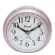 Telesonic/天王星鐘錶 簡單設計鬧鐘粉紅色 靜音機芯 貪睡功能