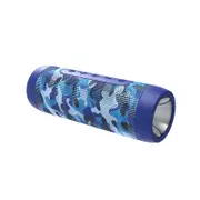 S22 Portable Bluetooth Speaker with Radio Flashlight Wireless Speaker Boombox Soundbar+Power Bank, Support TF card (Blue)