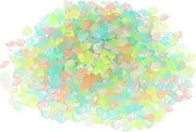 sourcing map 8000pcs Glow Rocks 3-5mm Glow Pebbles Decoration in the Dark Luminous Stones Decor DIY Decorative Multicolored for Garden, Potted Plant, Fish Tank