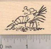Christmas Krill Shrimp Rubber Stamp E19303 WM