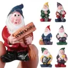 Dwarfs Statue Fairy Garden Gnomes Desktop Decoration Mini Gnome Figurines