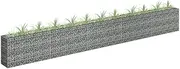 Raised Garden Bed, Elevated Planter Box Plant Container Gabion Galvanised Steel 450x30x60 cm