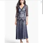 NEW WITH TAGS Pissaro Nights Navy Midi Beaded Dress