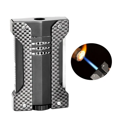 Galiner Windproof Cigar Lighter 1 Jet Flame Torch Metal Lighters Refillable Gas