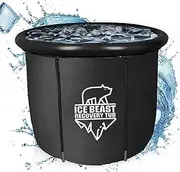 Ice Beast XL Recovery Tub | 520L Ice Bath, Cold Water Therapy Tub for Athletes | Complete Kit with All The Ice Plunge Accessories You Need | Portable Cold Water Immersion Bathtub.