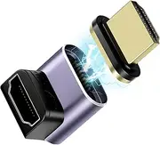 HDMI 2.1 Magnetic Adapter, 8K HDMI Female to HDMI Male Connector Extender 90Degree Support 48Gbps 60Hz for PC Monitor Computer