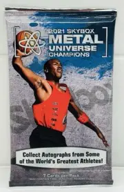 NEW Sealed 2021 Skybox Metal Universe Champions Trading Card Pack - 7 Cards