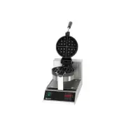 Adcraft BWM-7/R 7" Round Single Belgian Waffle Maker w/ Cast Aluminum Grids, ...