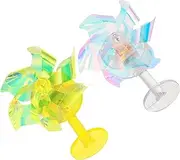Toddmomy 2pcs Wind Powered LED Light Small Windmill Reflector for Motorcycles Electric Vehicles Scooters Night Safety Light Cars Decor Holiday Birthday Decoration