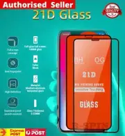 For iPhone XR 11 12 13 14 15 Max 21D FULL Cover Tempered Glass Screen Protector