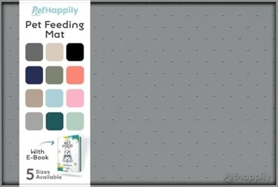 Dog Food Mat - 28x18” Large Silicone Stove Top Protector, 28" x 18" Gray