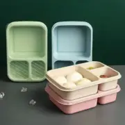 Wheat Straw Lunch Box Divided Into Compartments Insulated Lunch Box With Lid Squ